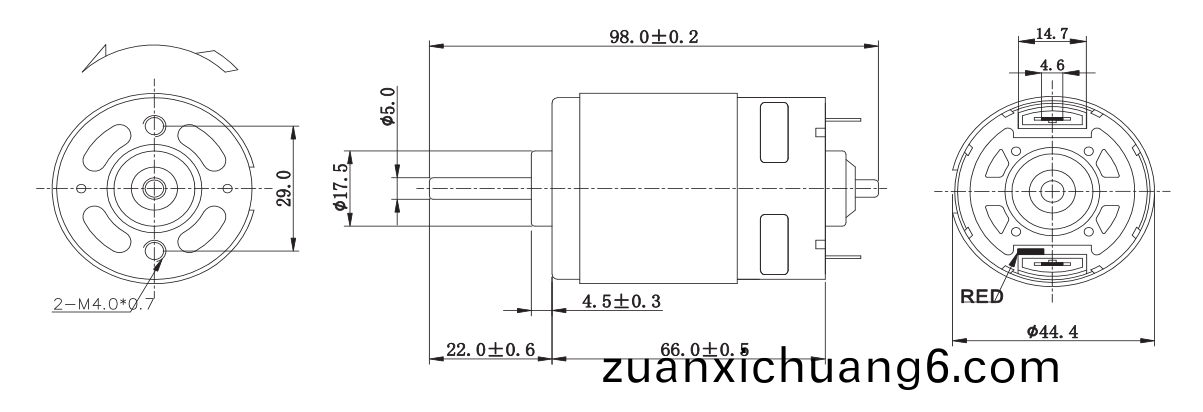 OT-RK-770(775)直流有刷电机_玩具车电机_电动工具马达_小型电锯马达-万至达电机