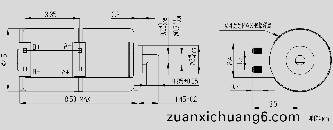 OT-SM4.4步进电机_4mm微型步进电机_镜头马达-万至达电机