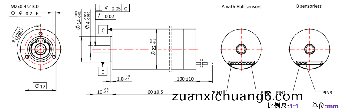 ECS 高速 2260空心杯无刷电机-万至达电机
